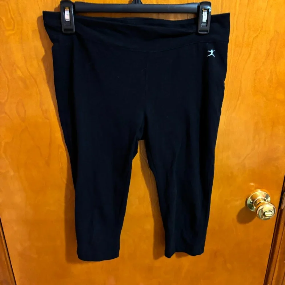 Danskin Women Black Athletic Activewear Leggings with‎ Pockets - Size M